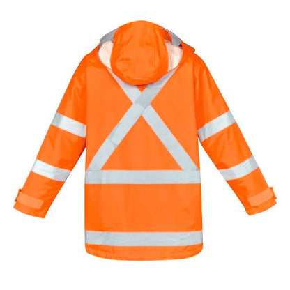 Men's High Visibility X Back Taped 4 in 1 Waterproof Jacket ZJ616 - SunSafe Australia