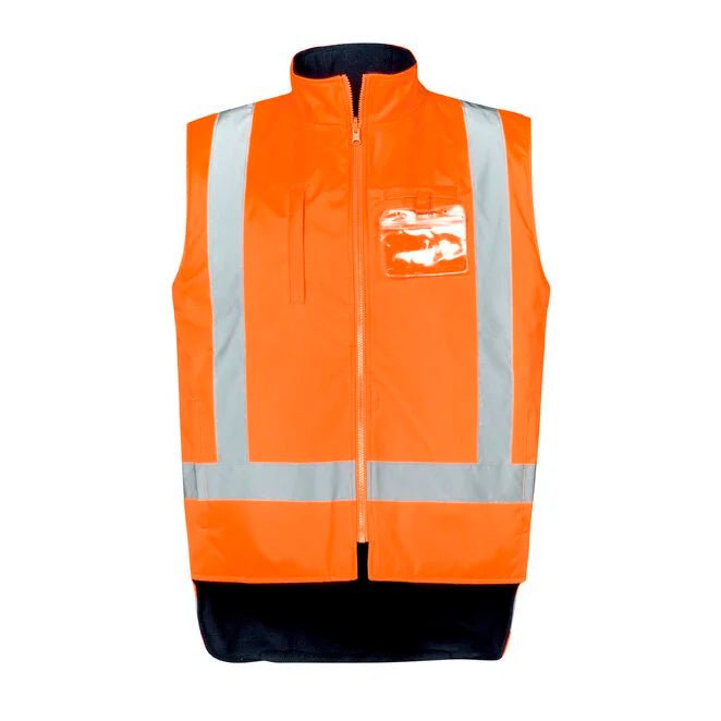 Men's High Visibility X Back Taped 4 in 1 Waterproof Jacket ZJ616 - SunSafe Australia