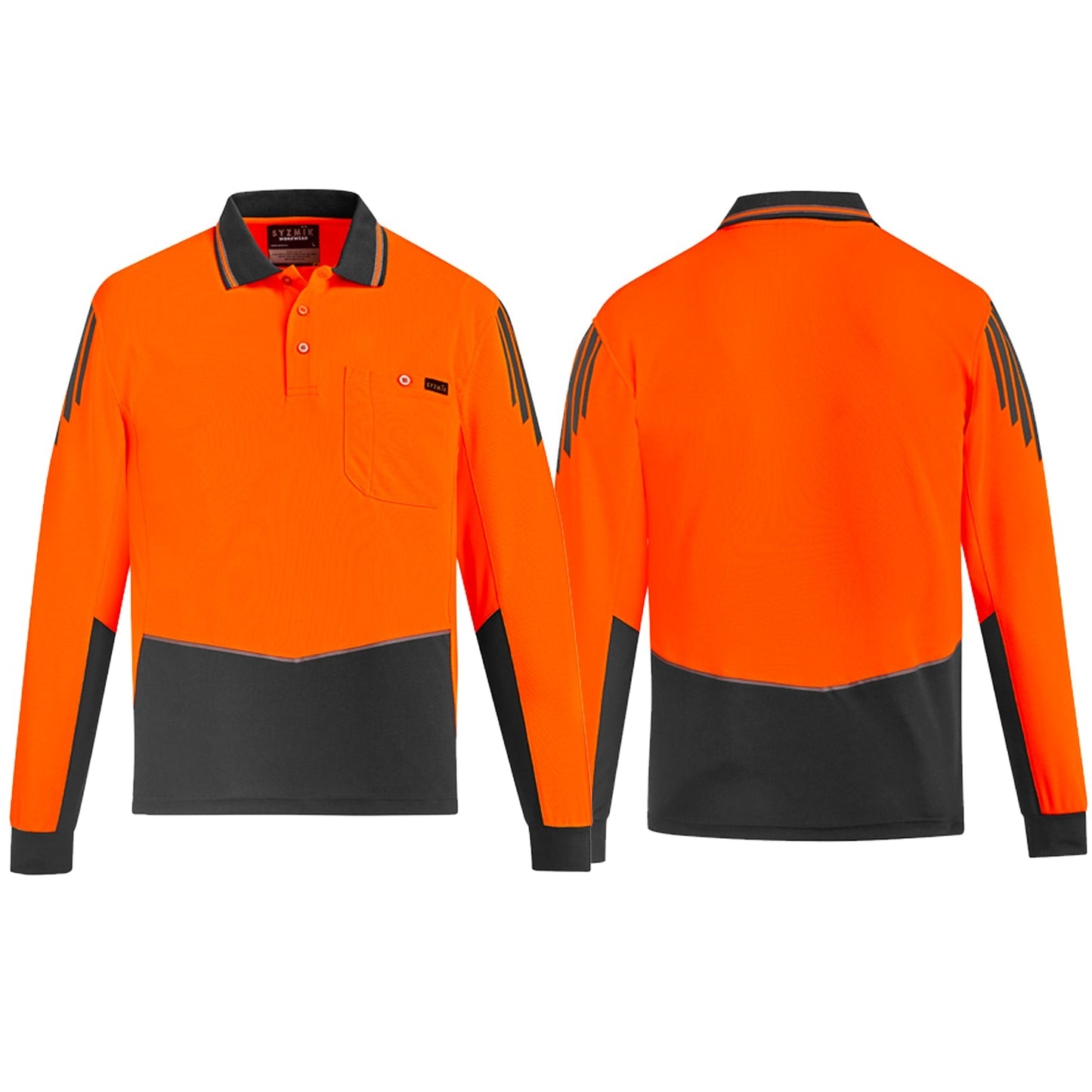 Men's Highly Breathable Flux Long Sleeve Polo ZH310 - SunSafe Australia