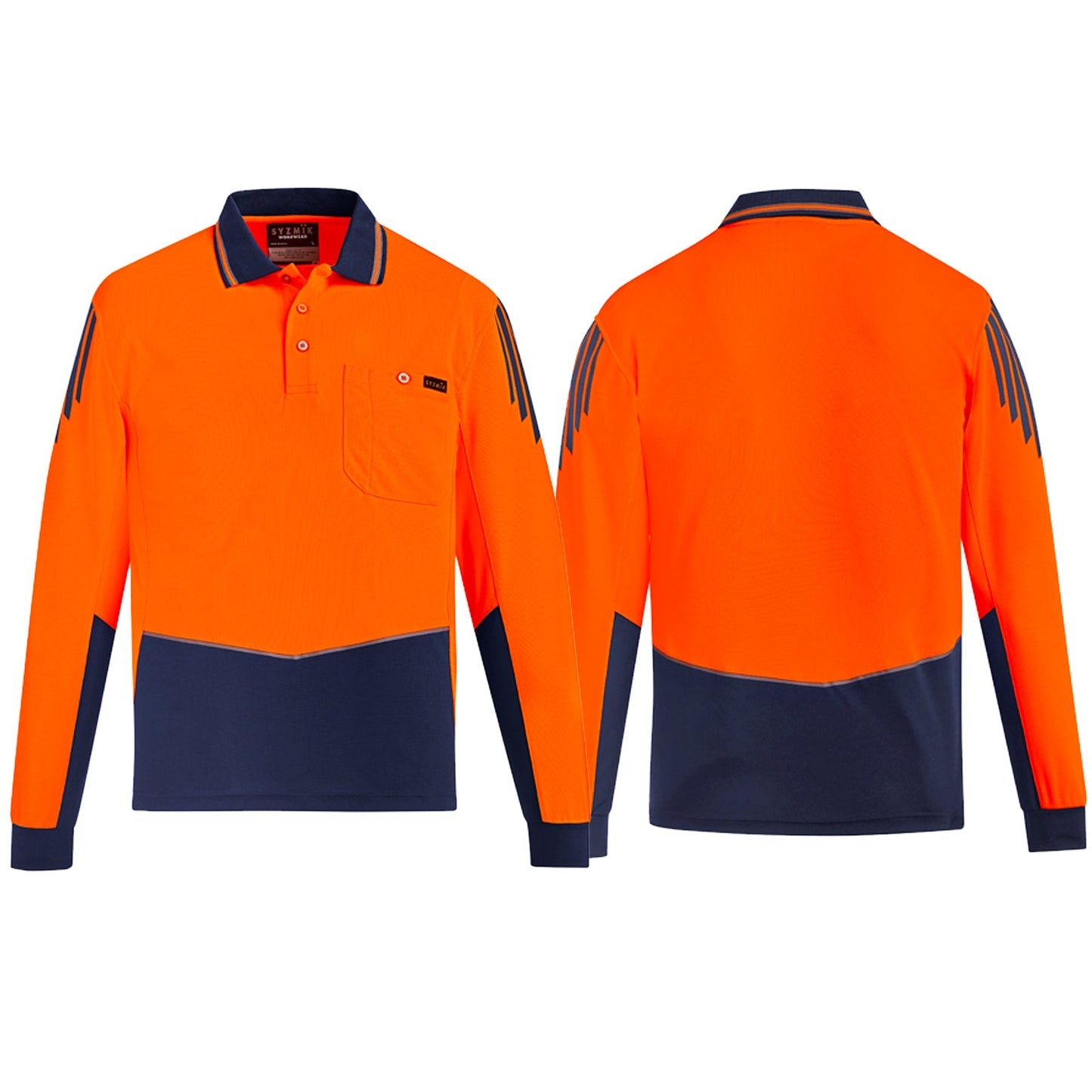 Men's Highly Breathable Flux Long Sleeve Polo ZH310 - SunSafe Australia