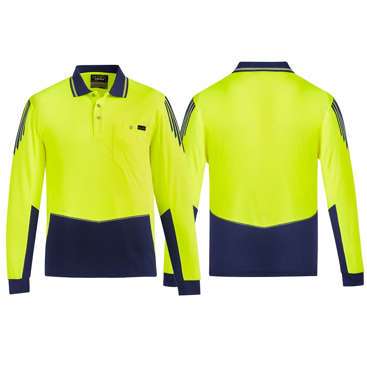 Men's Highly Breathable Flux Long Sleeve Polo ZH310 - SunSafe Australia