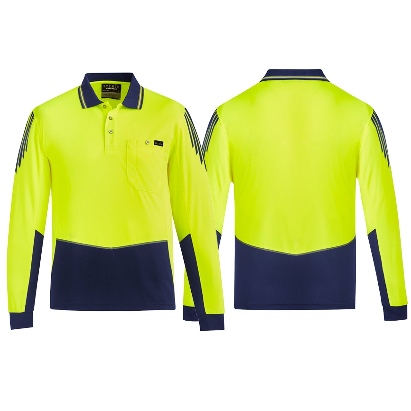 Men's Highly Breathable Flux Long Sleeve Polo ZH310 - SunSafe Australia