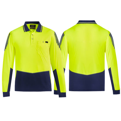 Men's Highly Breathable Flux Long Sleeve Polo ZH310 - SunSafe Australia