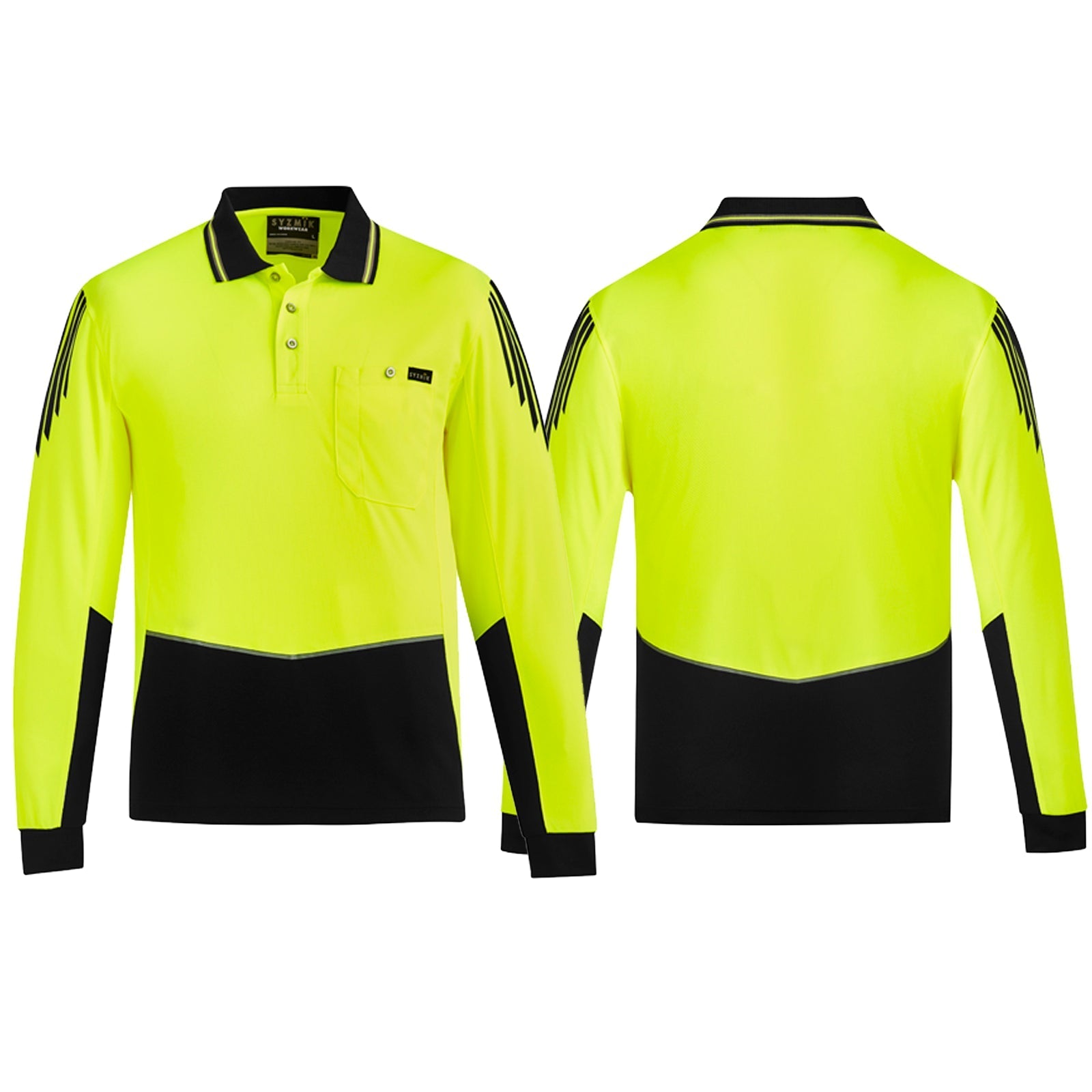 Men's Highly Breathable Flux Long Sleeve Polo ZH310 - SunSafe Australia