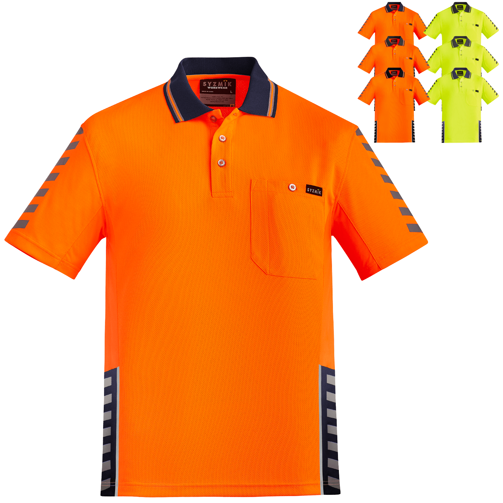 Men's Highly Breathable Komodo Short Sleeve Polo ZH320 - SunSafe Australia