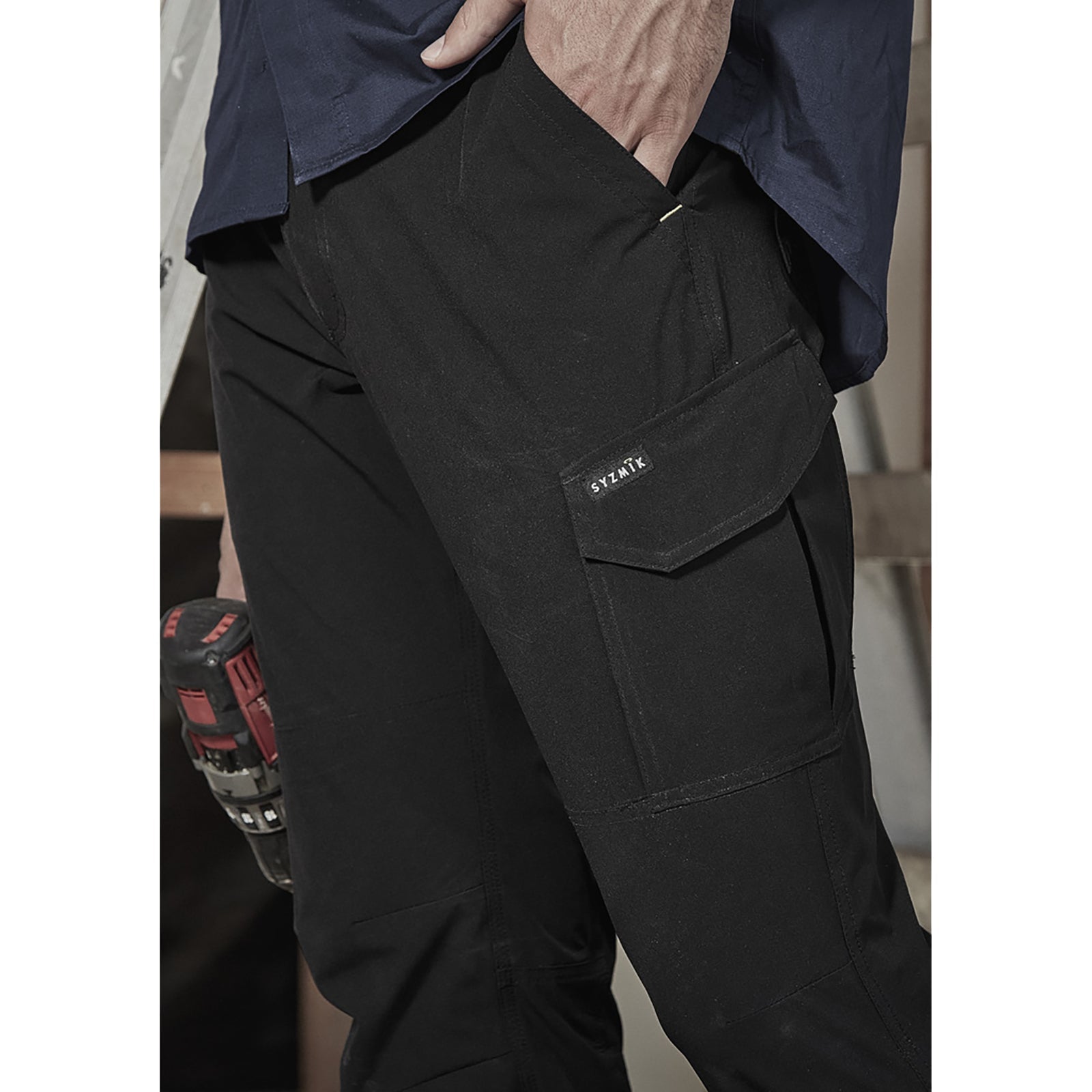 Men’s Lightweight Outdoor Pants – Stretch Nylon with Cargo Pocket - SunSafe Australia