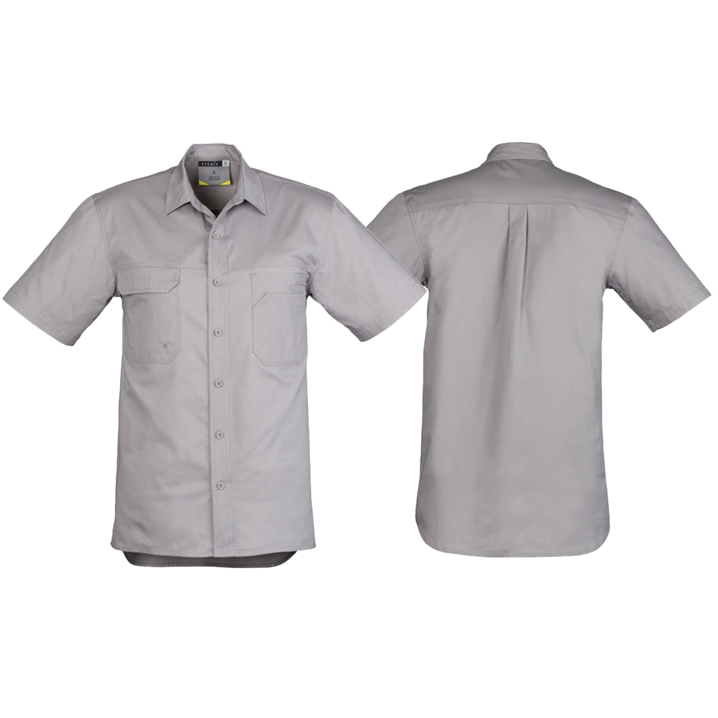 Syzmik Men's Lightweight Tradie Short Sleeve Shirt in Black
