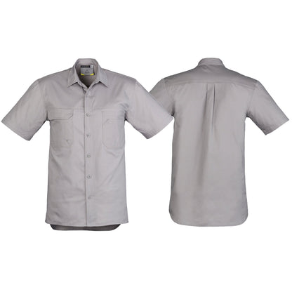 Syzmik Men's Lightweight Tradie Short Sleeve Shirt in Black