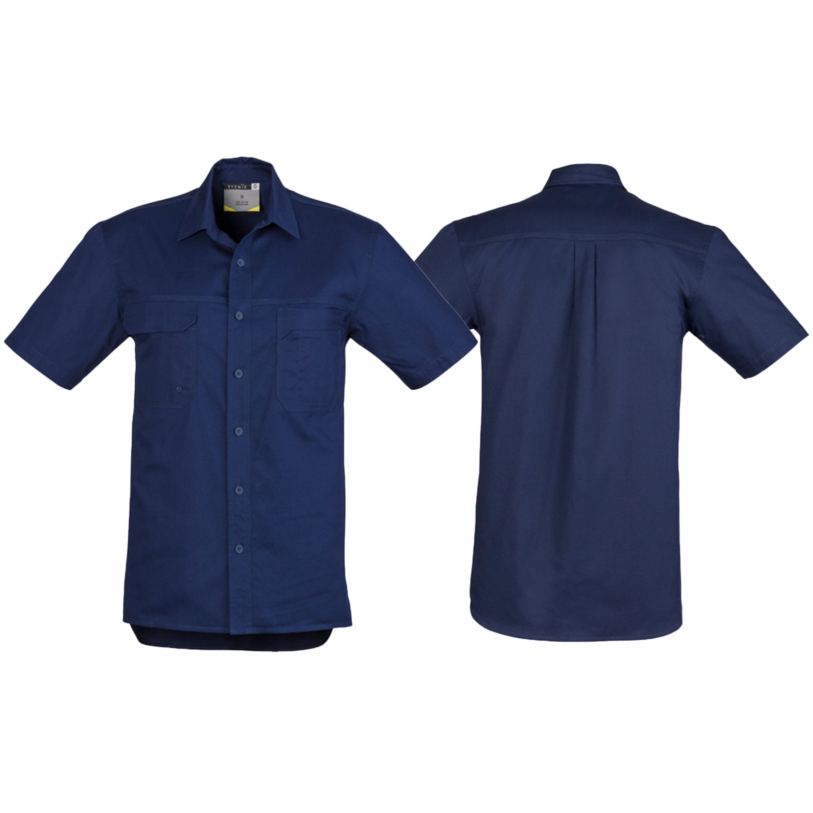 Syzmik Men's Lightweight Tradie Short Sleeve Shirt in Black
