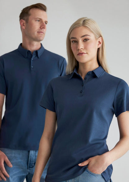 Men's Lotus Short Sleeve Polo UPF 50+ in Navy
