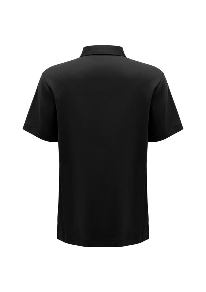 Men's Lotus Short Sleeve Polo UPF 50+ in Black