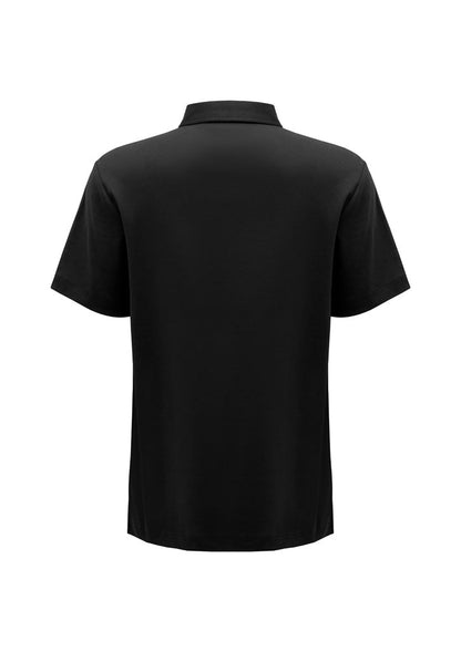 Men's Lotus Short Sleeve Polo UPF 50+ in Black