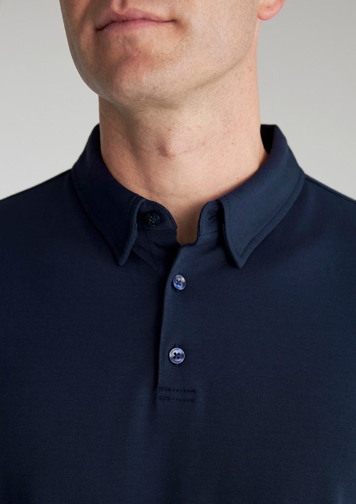 Men's Lotus Short Sleeve Polo UPF 50+ in Navy