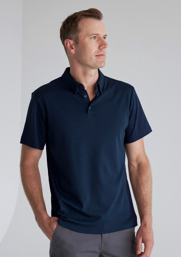 Men's Lotus Short Sleeve Polo UPF 50+ in Navy