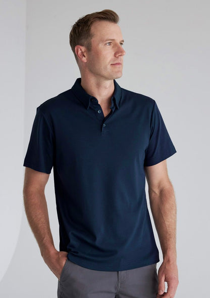Men's Lotus Short Sleeve Polo UPF 50+ in Navy