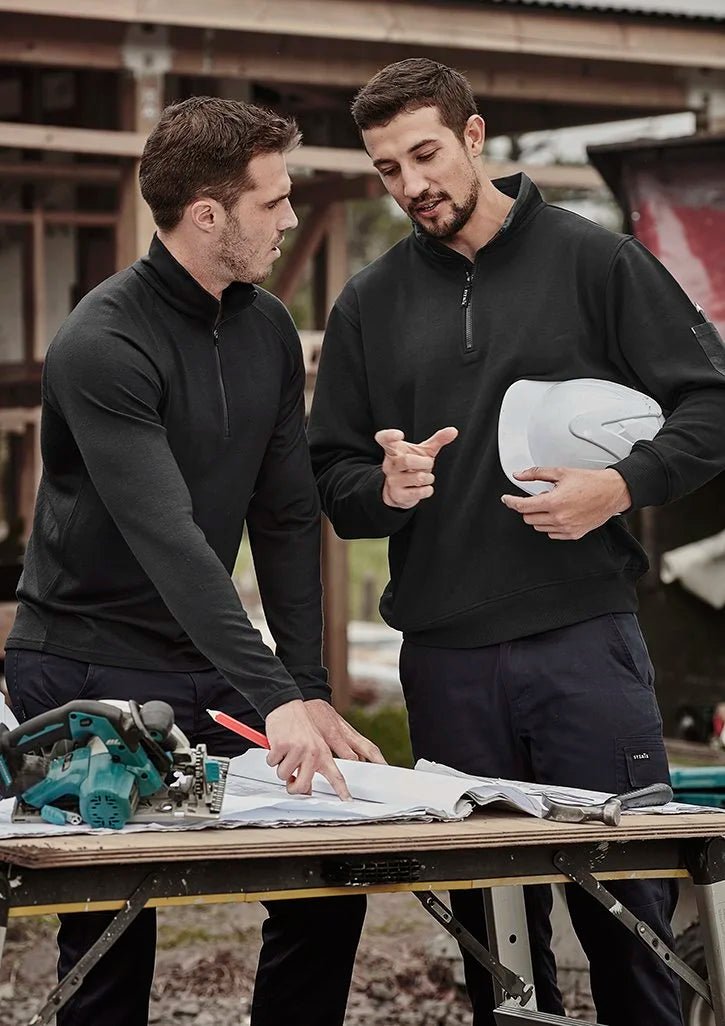 Mens Merino Wool Mid - Layer Pullover UPF 50+ - SunSafe Australia