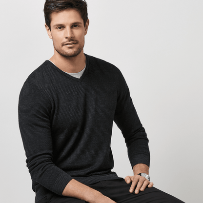 Men's Origin 100% Merino Wool Pullover V Neck - SunSafe Australia
