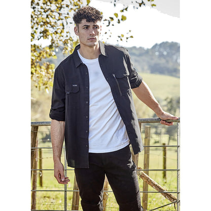 Mens Outdoor Long Sleeve Shirt UPF 30 to 50+ - SunSafe Australia