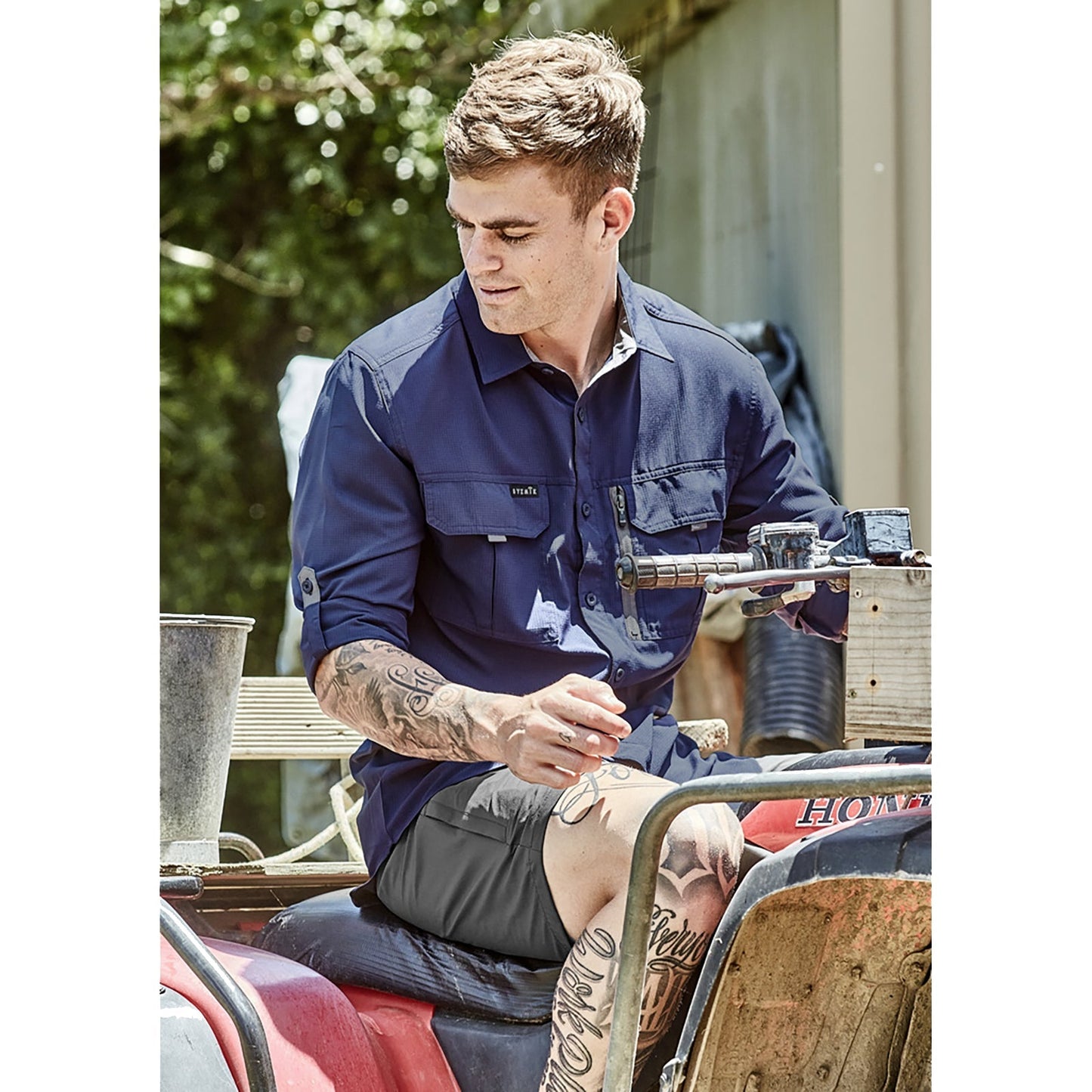 Mens Outdoor Long Sleeve Shirt UPF 30 to 50+ - SunSafe Australia