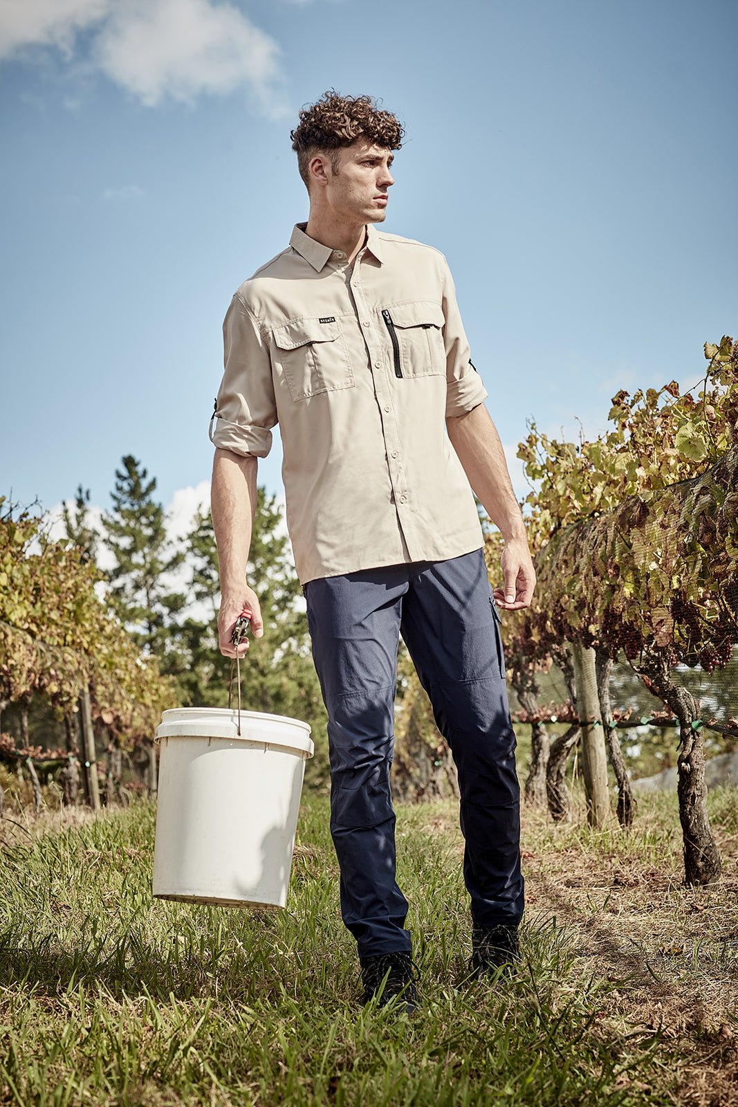 Mens Outdoor Long Sleeve Shirt UPF 30 to 50+ - SunSafe Australia