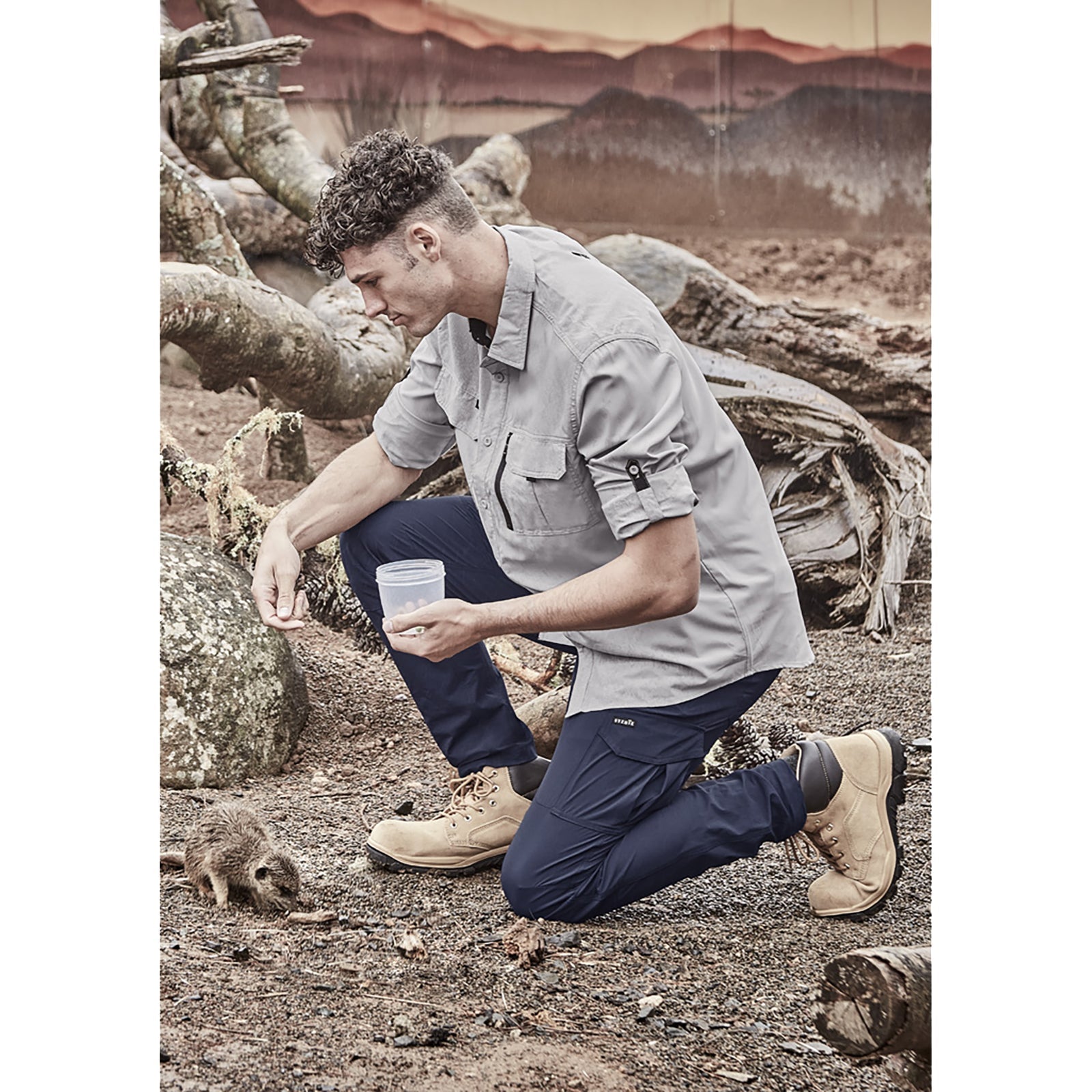 Mens Outdoor Long Sleeve Shirt UPF 30 to 50+ - SunSafe Australia