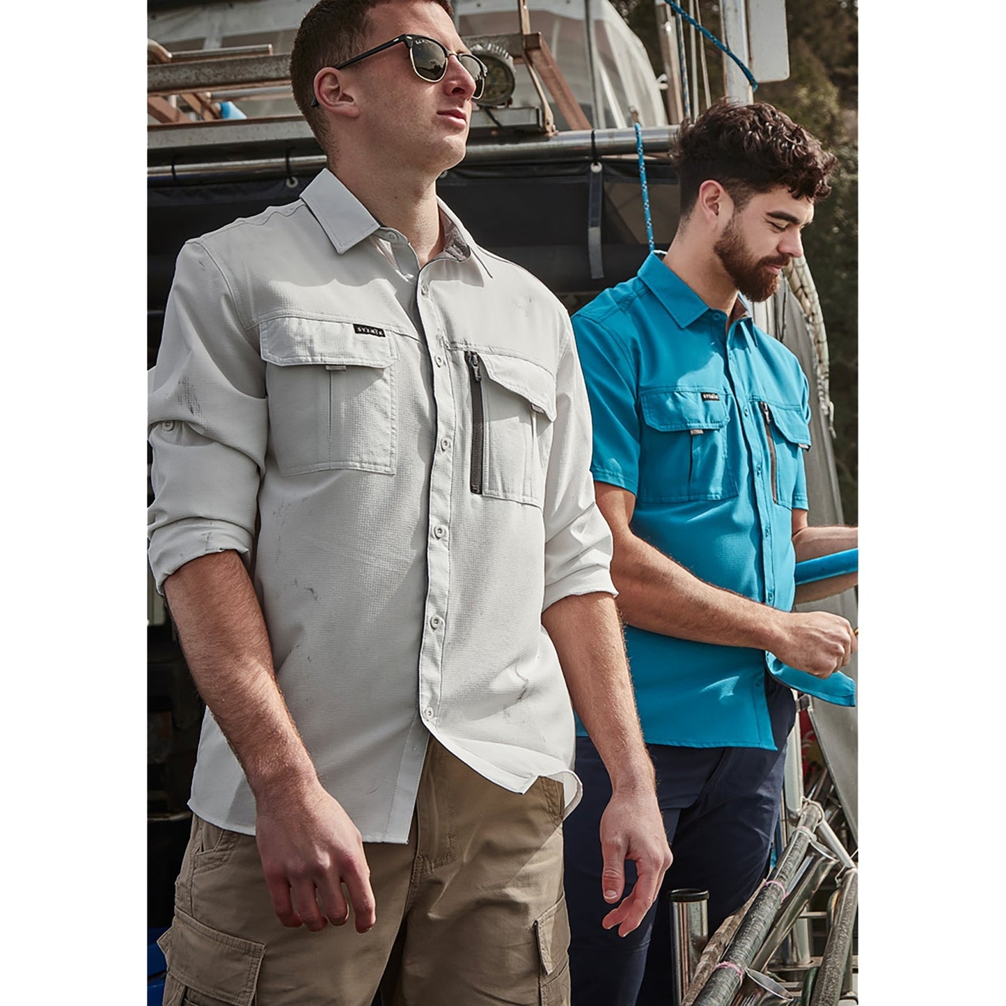 Mens Outdoor Long Sleeve Shirt UPF 30 to 50+ - SunSafe Australia