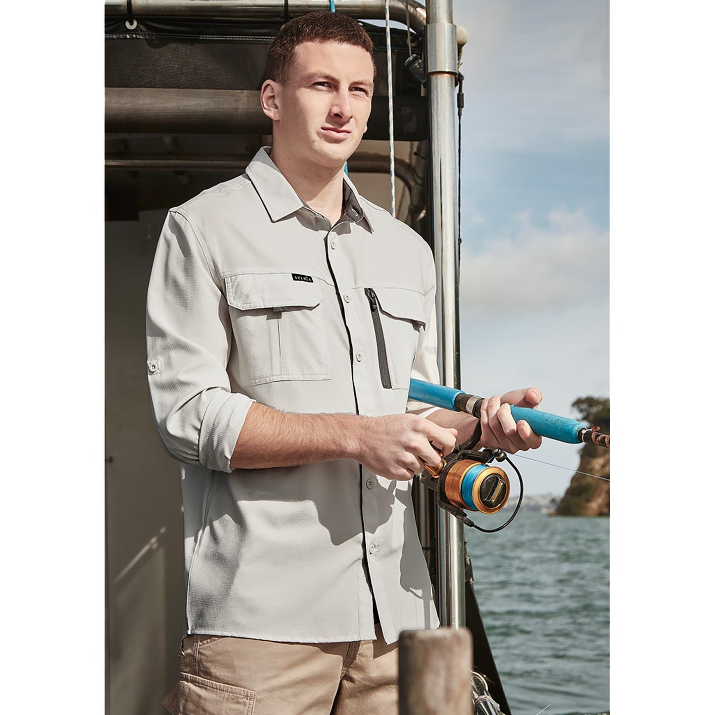 Mens Outdoor Long Sleeve Shirt UPF 30 to 50+ - SunSafe Australia