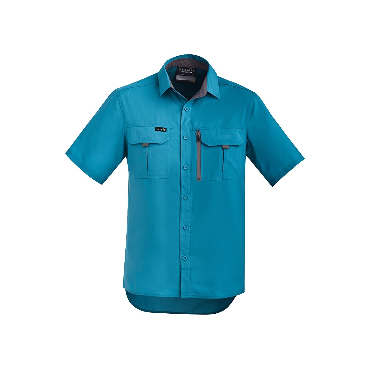 Syzmik Men's Outdoor Short Sleeve Shirt ZW465 in Navy Blue +