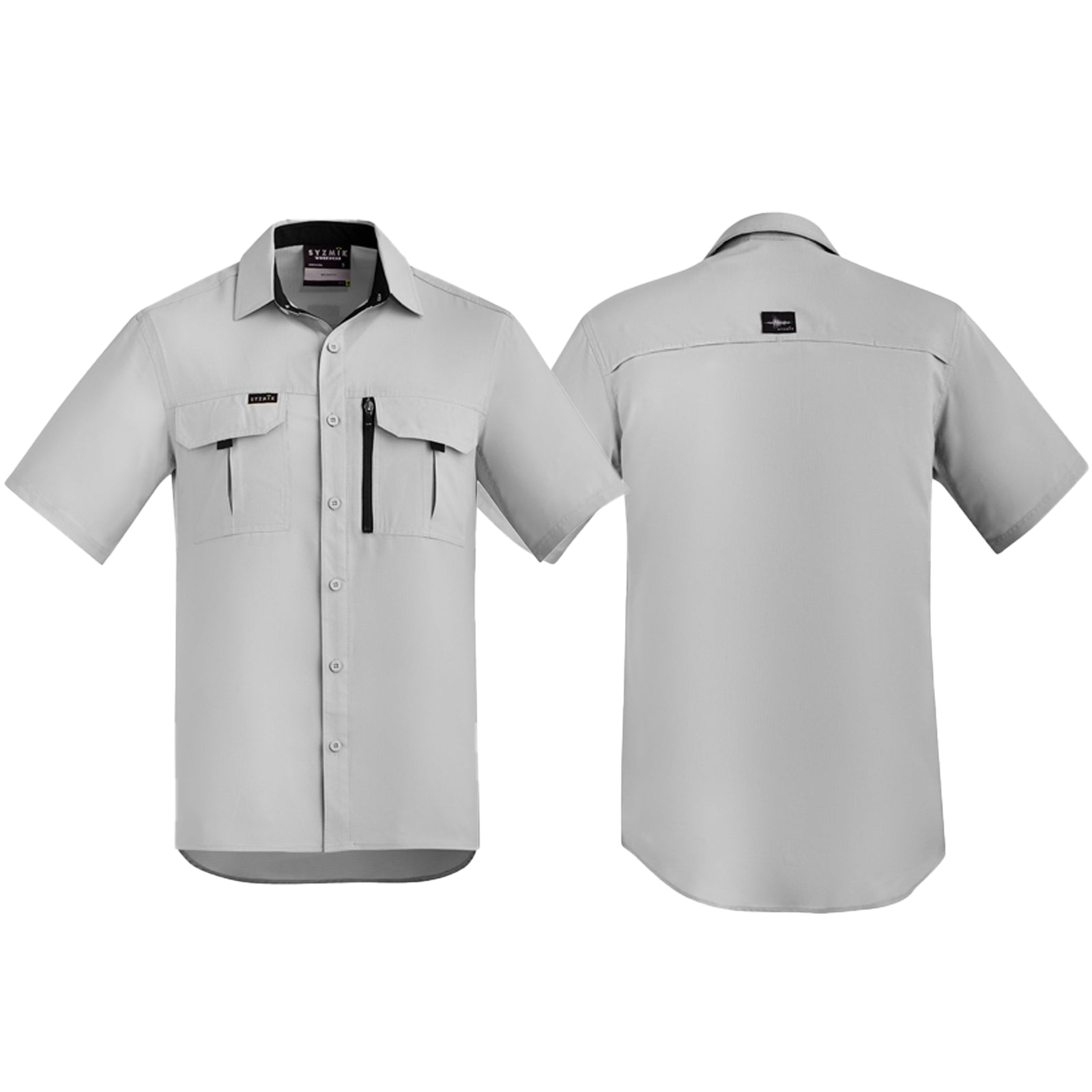 Syzmik Men's Outdoor Short Sleeve Shirt ZW465 in Navy Blue +