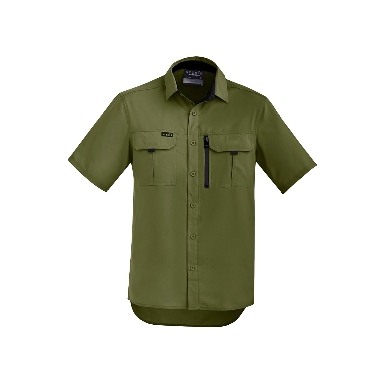 Syzmik Men's Outdoor Short Sleeve Shirt ZW465 in Black +