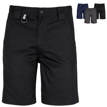 Syzmik Men's Plain Utility Short ZW011 in Black