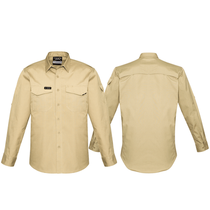 Mens Rugged Cooling Long Sleeve Shirt UPF 50+ - SunSafe Australia
