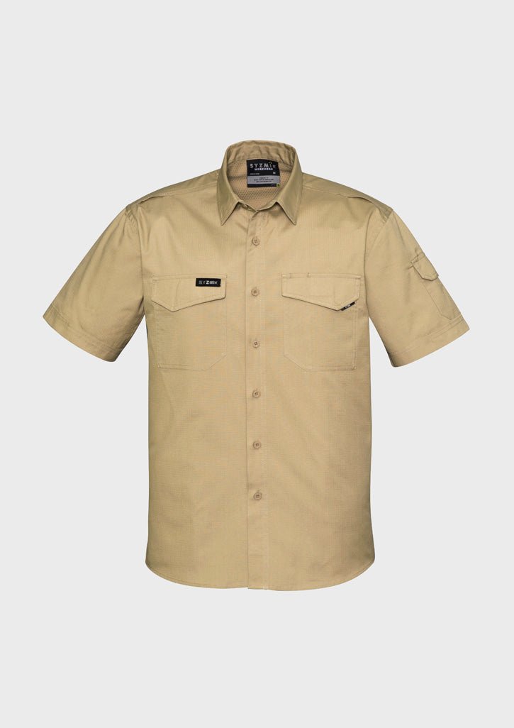 Men's Rugged Cooling Short Sleeve Shirt UPF 50+ in Navy Blue