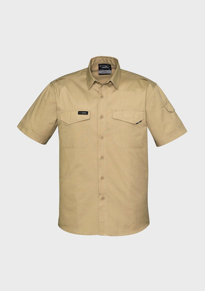 Men's Rugged Cooling Short Sleeve Shirt UPF 50+ in Navy Blue