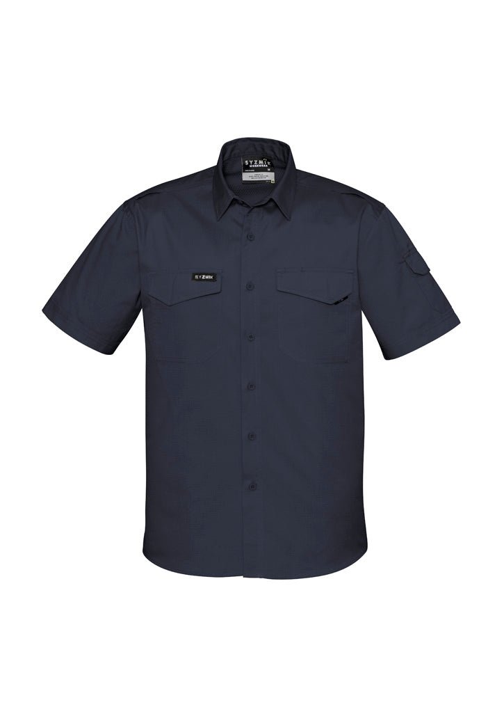Men's Rugged Cooling Short Sleeve Shirt UPF 50+ in Navy Blue