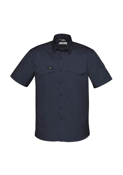 Men's Rugged Cooling Short Sleeve Shirt UPF 50+ in Navy Blue