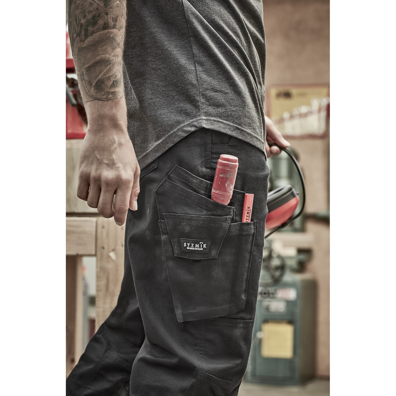 Syzmik Men's Rugged Cooling Stretch Pant in Charcoal