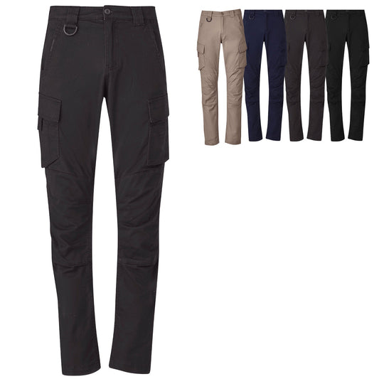 Syzmik Men's Streetworx Curved Cargo Pant ZP360 in Black