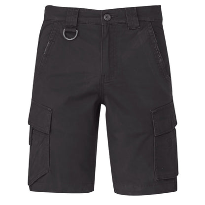Syzmik Men's Streetworx Curved Cargo Shorts ZS360 in Charcoal