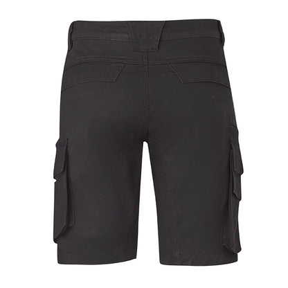Syzmik Men's Streetworx Curved Cargo Shorts ZS360 in Charcoal