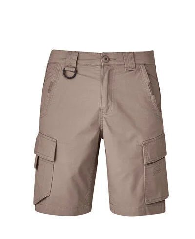 Syzmik Men's Streetworx Curved Cargo Shorts ZS360 in Black