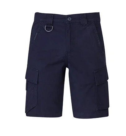 Syzmik Men's Streetworx Curved Cargo Shorts ZS360 in Black