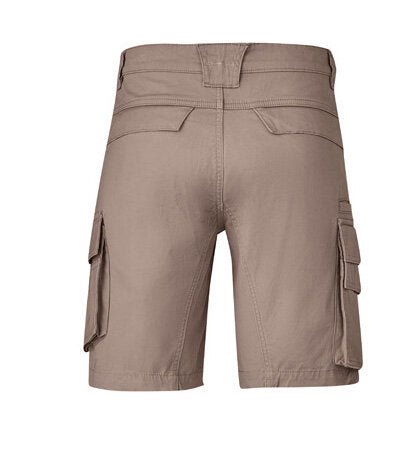 Syzmik Men's Streetworx Curved Cargo Shorts ZS360 in Black