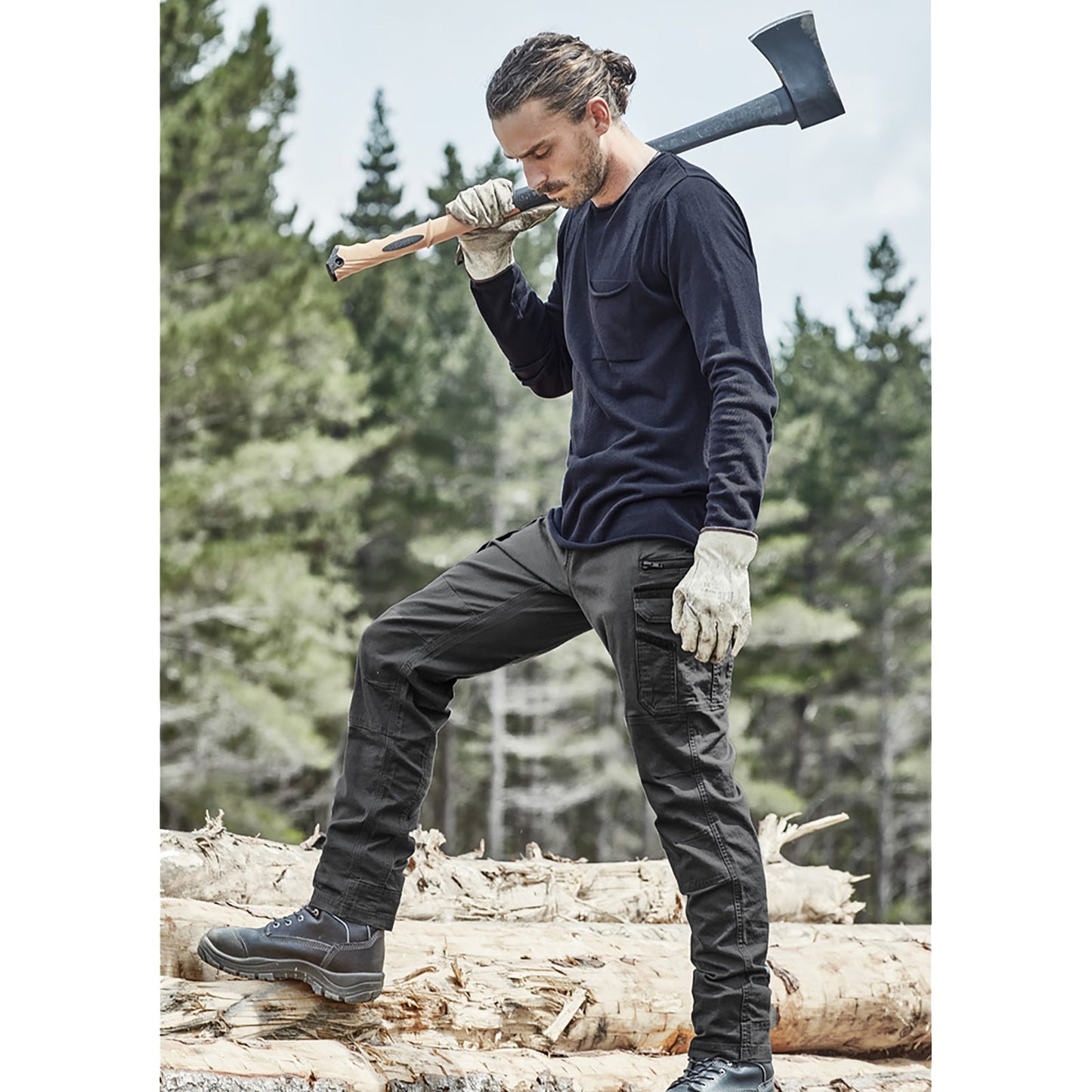 Men’s Streetworx Heritage Pant Slim Fit Cotton Stretch Canvas Work Pants - SunSafe Australia