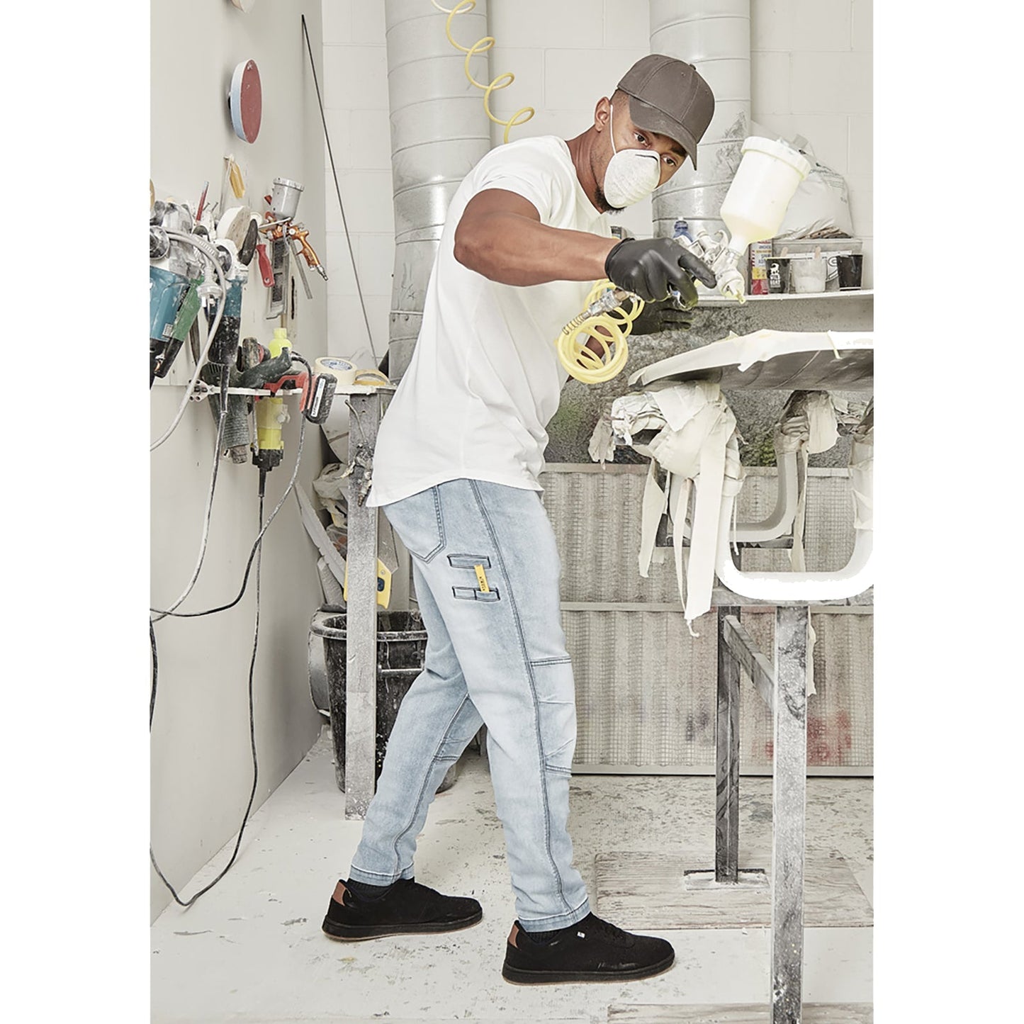 Mens Streetworx Stretch Jean – Slim Fit Work Denim - SunSafe Australia