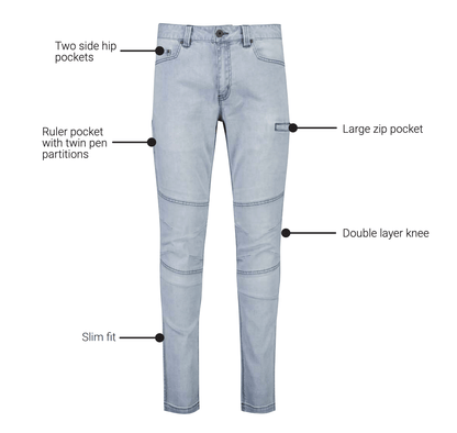 Mens Streetworx Stretch Jean – Slim Fit Work Denim - SunSafe Australia