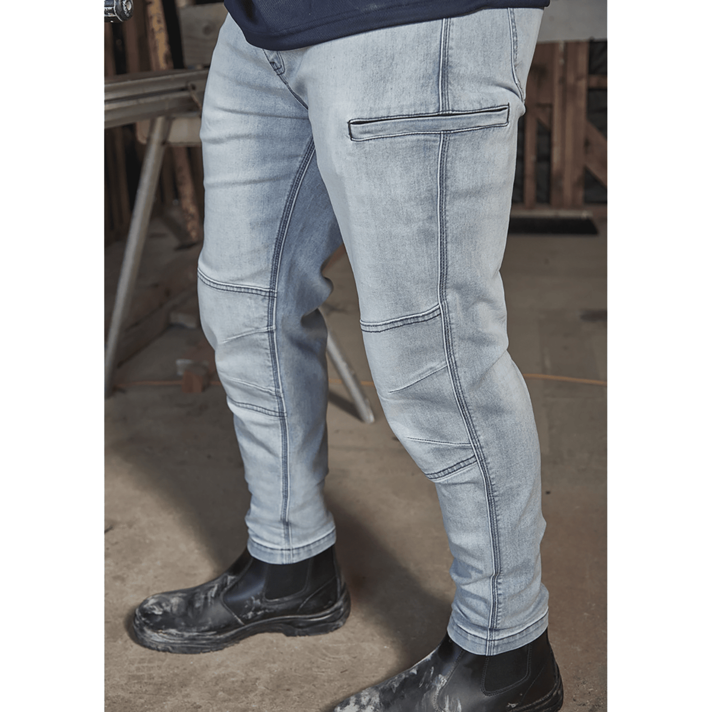 Mens Streetworx Stretch Jean – Slim Fit Work Denim - SunSafe Australia