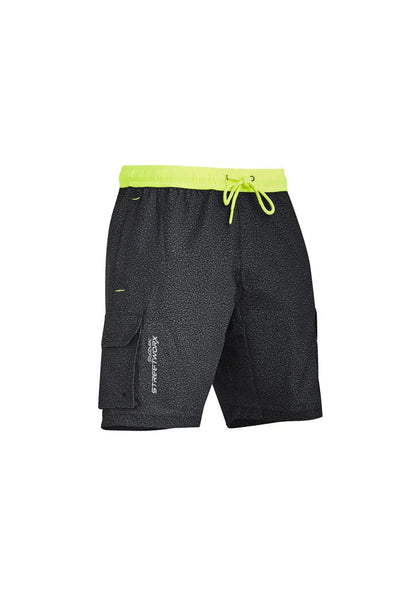 Syzmik Men's Streetworx Stretch Work Board Shorts in Khaki