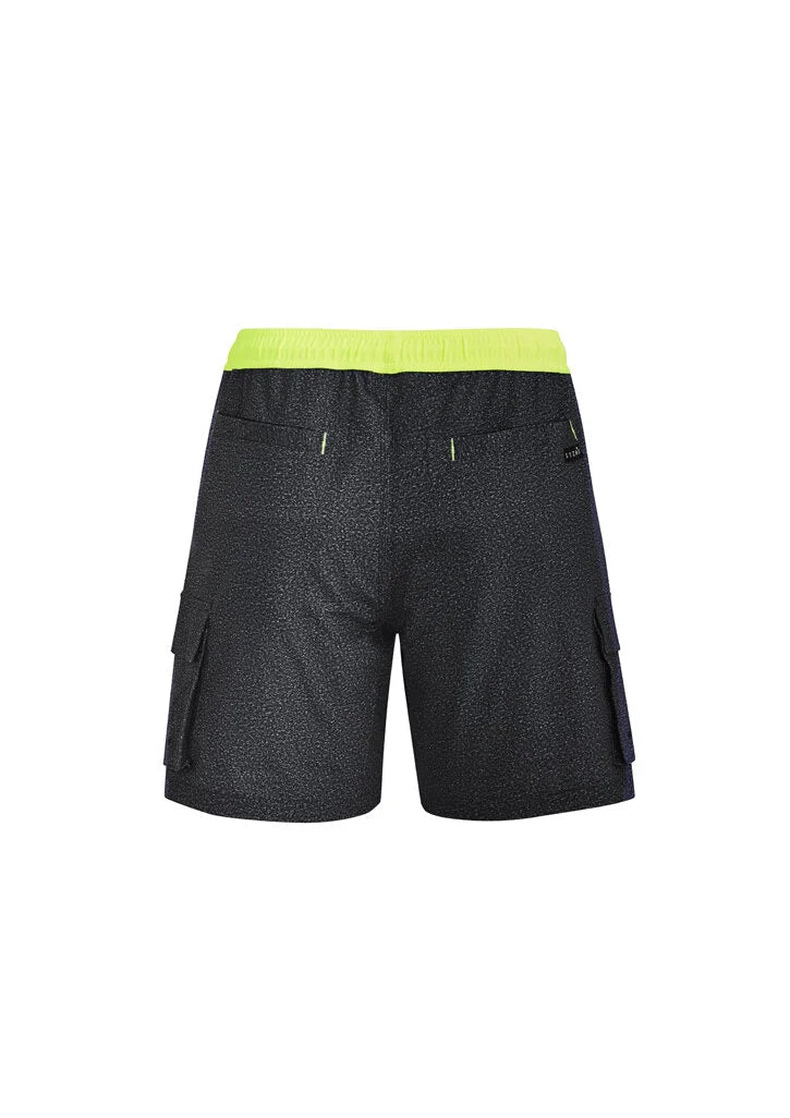 Syzmik Men's Streetworx Stretch Work Board Shorts in Khaki