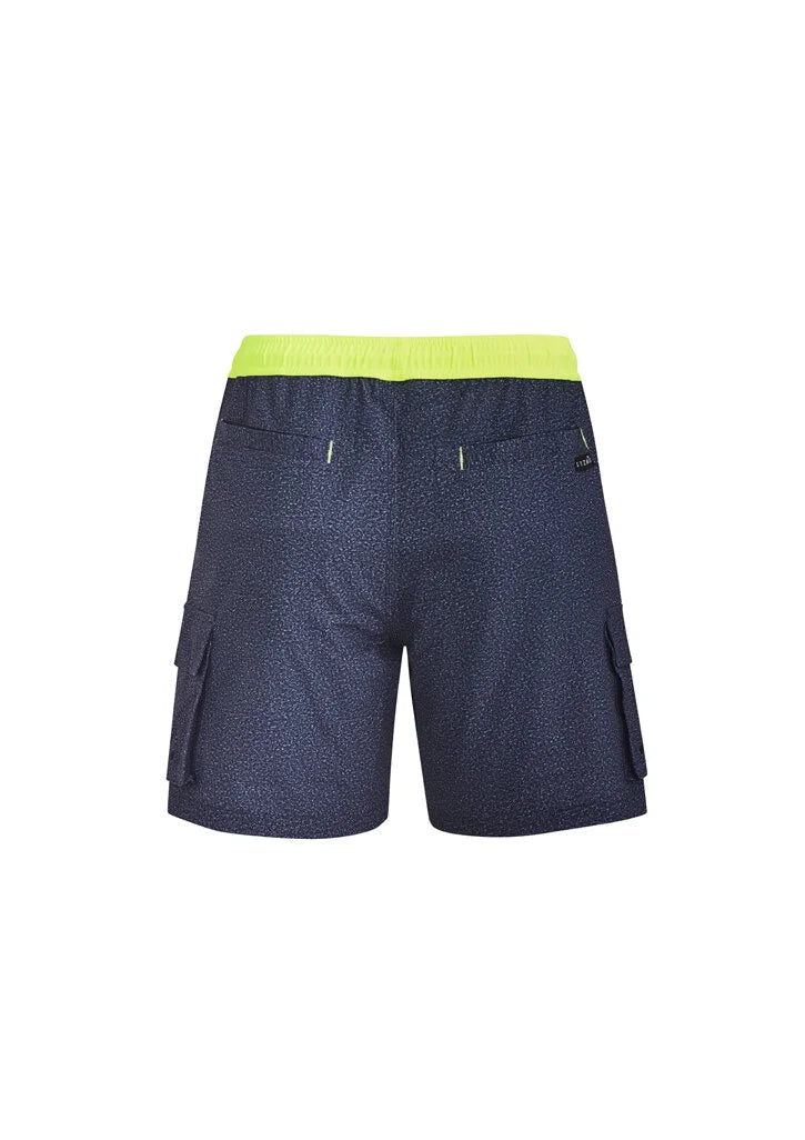 Syzmik Men's Streetworx Stretch Work Board Shorts in Khaki